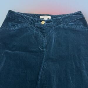 CHICO’S Women’s 0.5 Small Blue Green Velour Pant